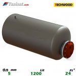 منبع کویل دار افقی 1200 لیتری تکوود TECHWOOD ورق 5