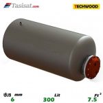 منبع کویل دار افقی 300 لیتری تکوود TECHWOOD ورق 6
