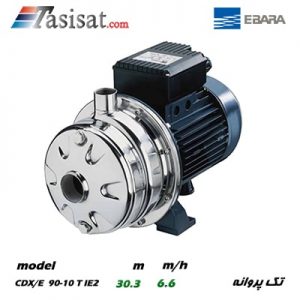 پمپ آب تک پروانه ابارا تمام استیل مدل CDX/E 90/10 T IE2