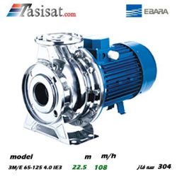 پمپ آب تک پروانه ابارا مدل 3M/E 65-125 4.0 IE3