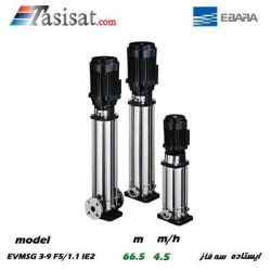 پمپ طبقاتی عمودی ابارا تمام استیل مدل EVMSG 3-9 F5/1.1